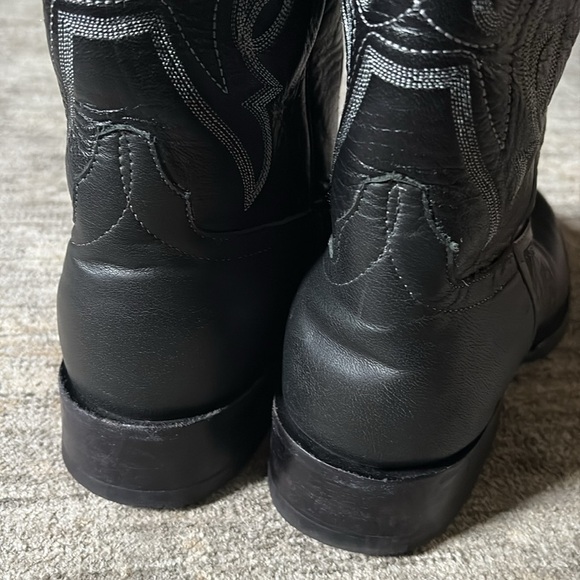 Teskey’s Black Western Embroidered mens cowboy Boots size 11.5 - made in USA - Picture 6 of 12